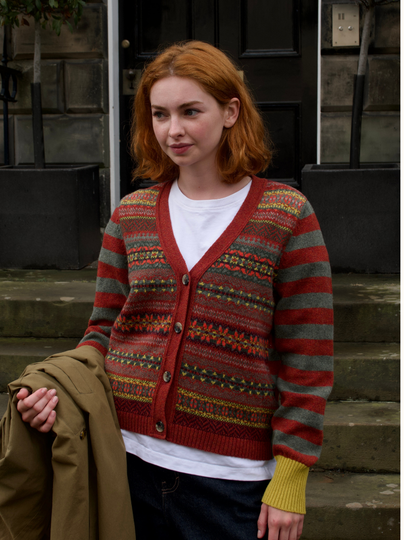 Stobo Fairisle Vee Cardigan