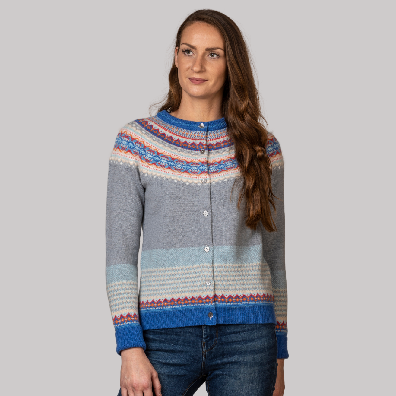 Alpine Cardigan Cornflower
