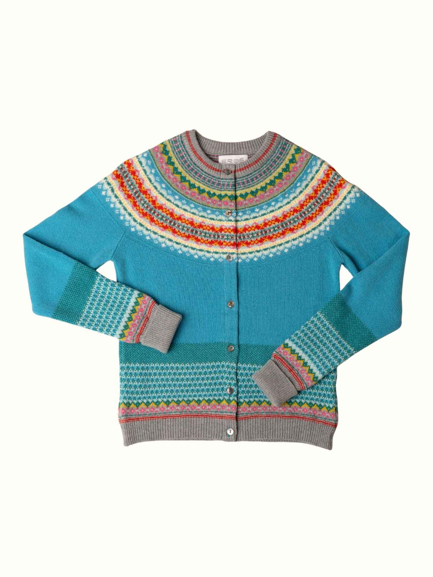 ERIBÉ Women's Alpine Cardigan Merino Wool Fairisle Yoke – ERIBÉ