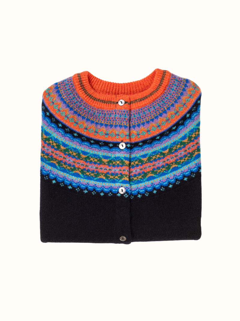ERIBÉ SCOTLAND SCAPA カーディガン 38サイズ ERIBÉ Women's Alpine Cardigan Merino Wool Fairisle Yoke – ERIBÉ