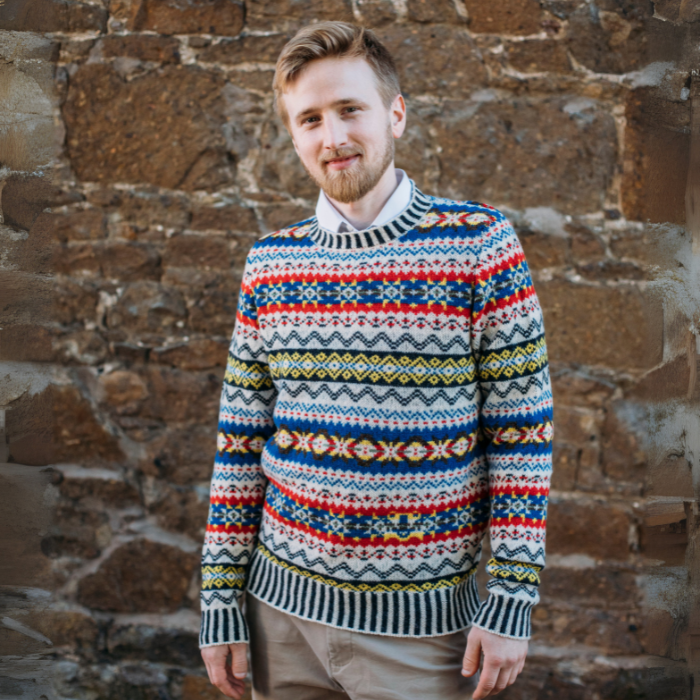 ERIBÉ Men's Regular Fit Women's Oversized Brodie Sweater Fairisle