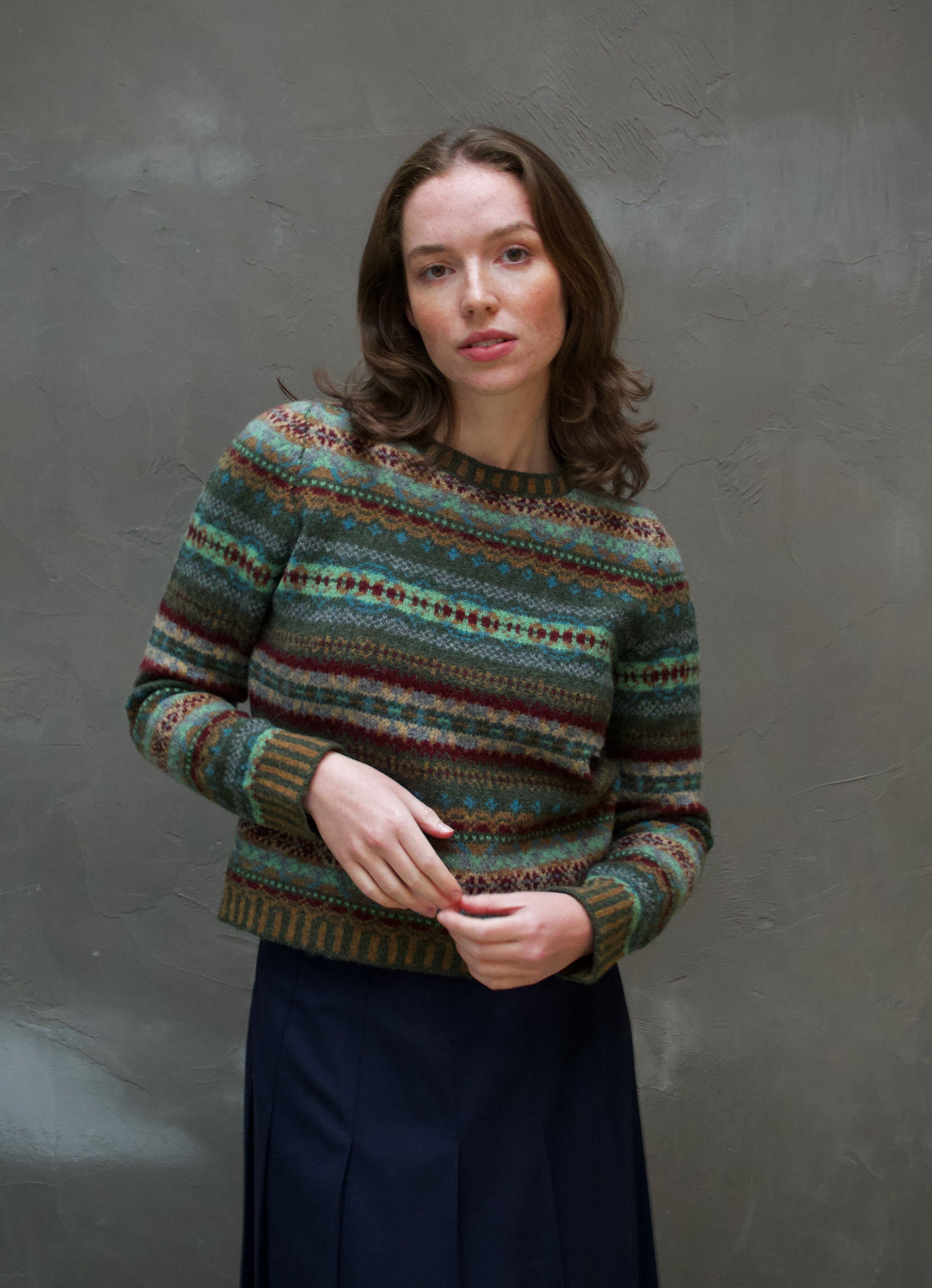 ERIBÉ Women's Westray Sweater | Fairisle Knit | 100% Supersoft