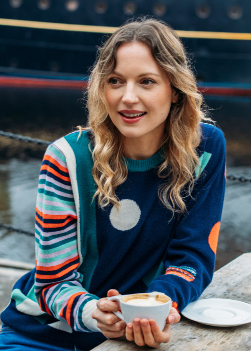 Melrose Stripe and Dot Sweater
