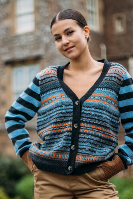 Stobo Fairisle Vee Cardigan