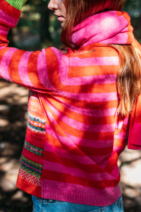 Stobo Fairisle Vee Cardigan