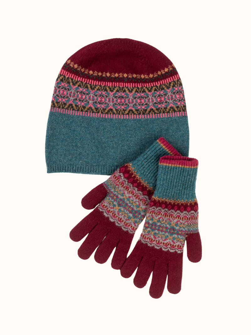 Alloa Beanie & Glove Set - Velvet