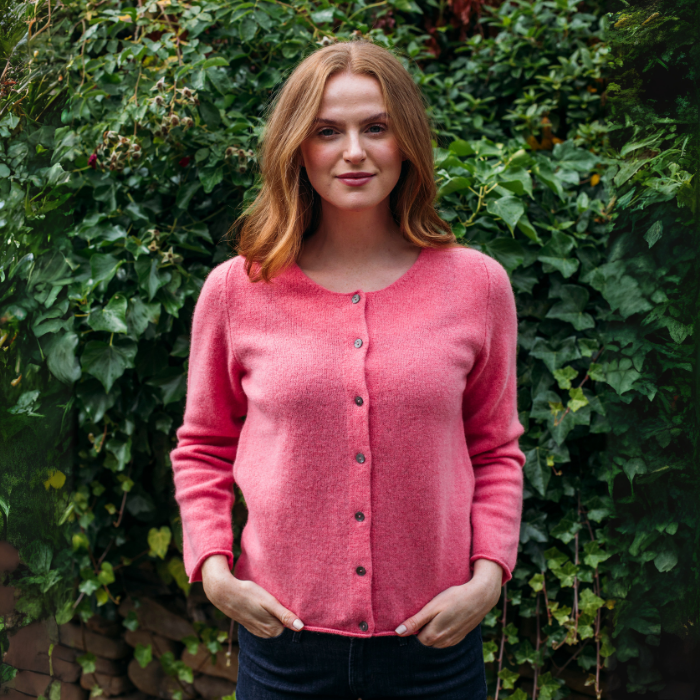 Corry Crew Cardigan Lipstick