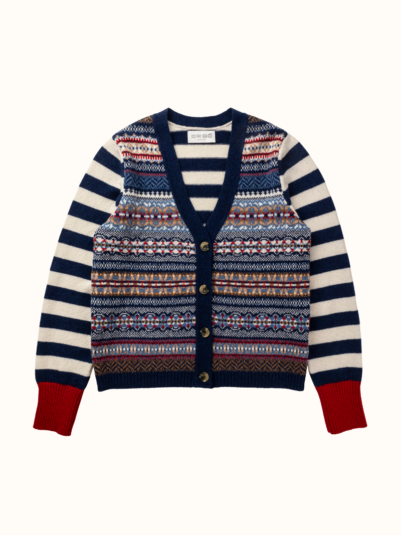 Stobo Fairisle Vee Cardigan