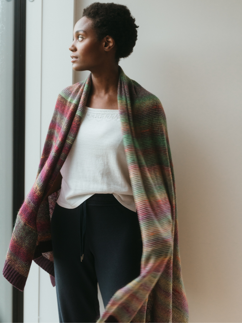 Treeline Wrap | ERIBÉ Knitwear | 80% Wool 20% Mohair Scarf