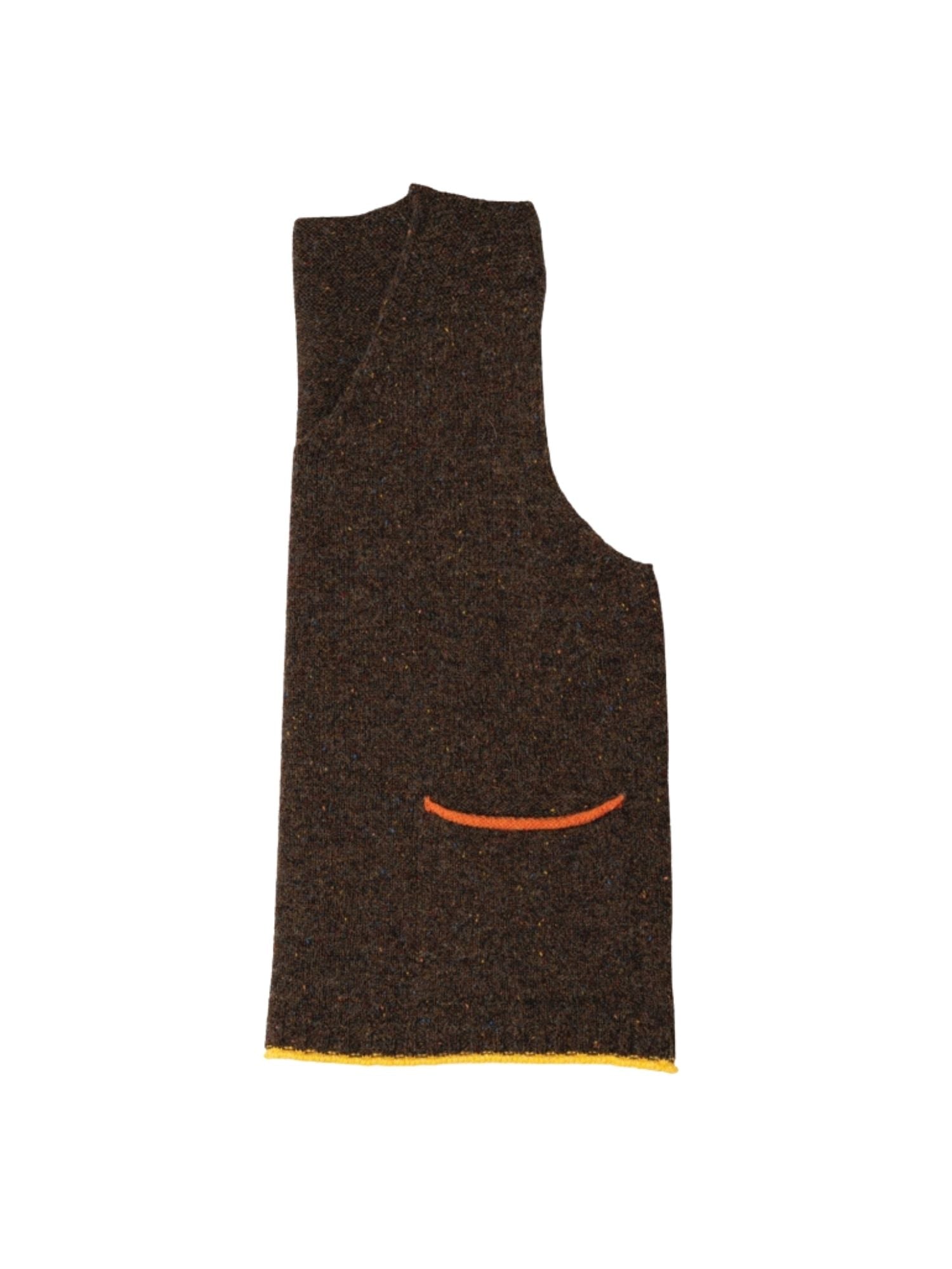 Tweed Nep Shetland Wool Vest in Bark Brown | ERIBÉ – ERIBÉ Knitwear