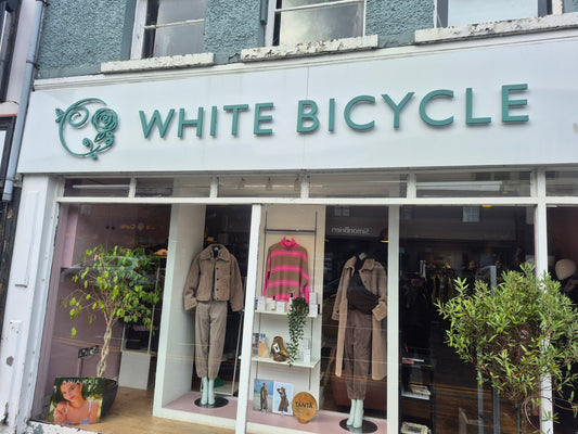 Rosy & Dougie's Celtic Knitwear Tour: White Bicycle