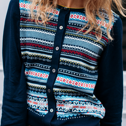Sailor Round Neck Cardigan