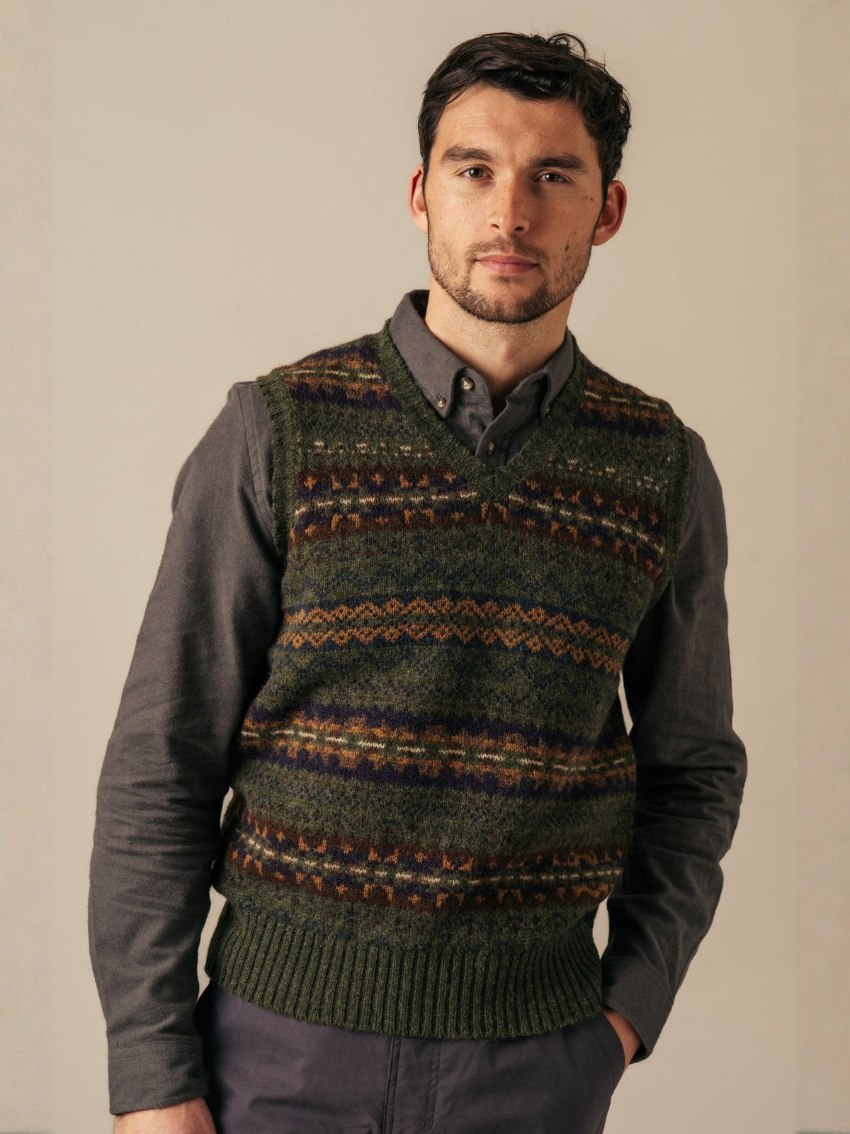 Brodie Rib Vest Woodland