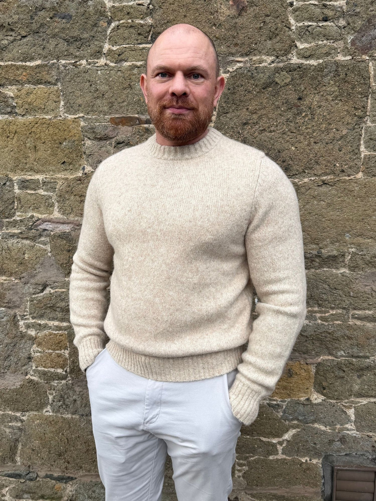 Brora Alpaca Sweater - Beige