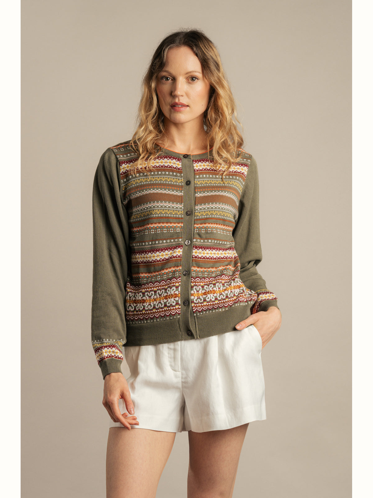 Sailor Round Neck Cardigan
