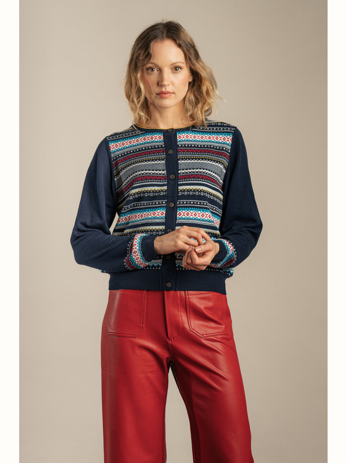 Sailor Round Neck Cardigan