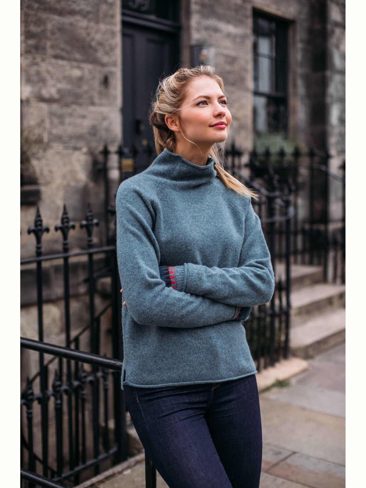 Corry Ladies Raglan Sweater - Caspian