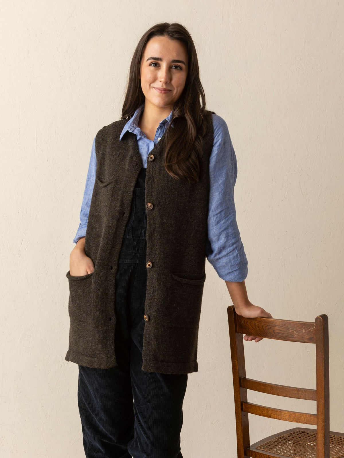 Herd Womens Waistcoat - Bullrush