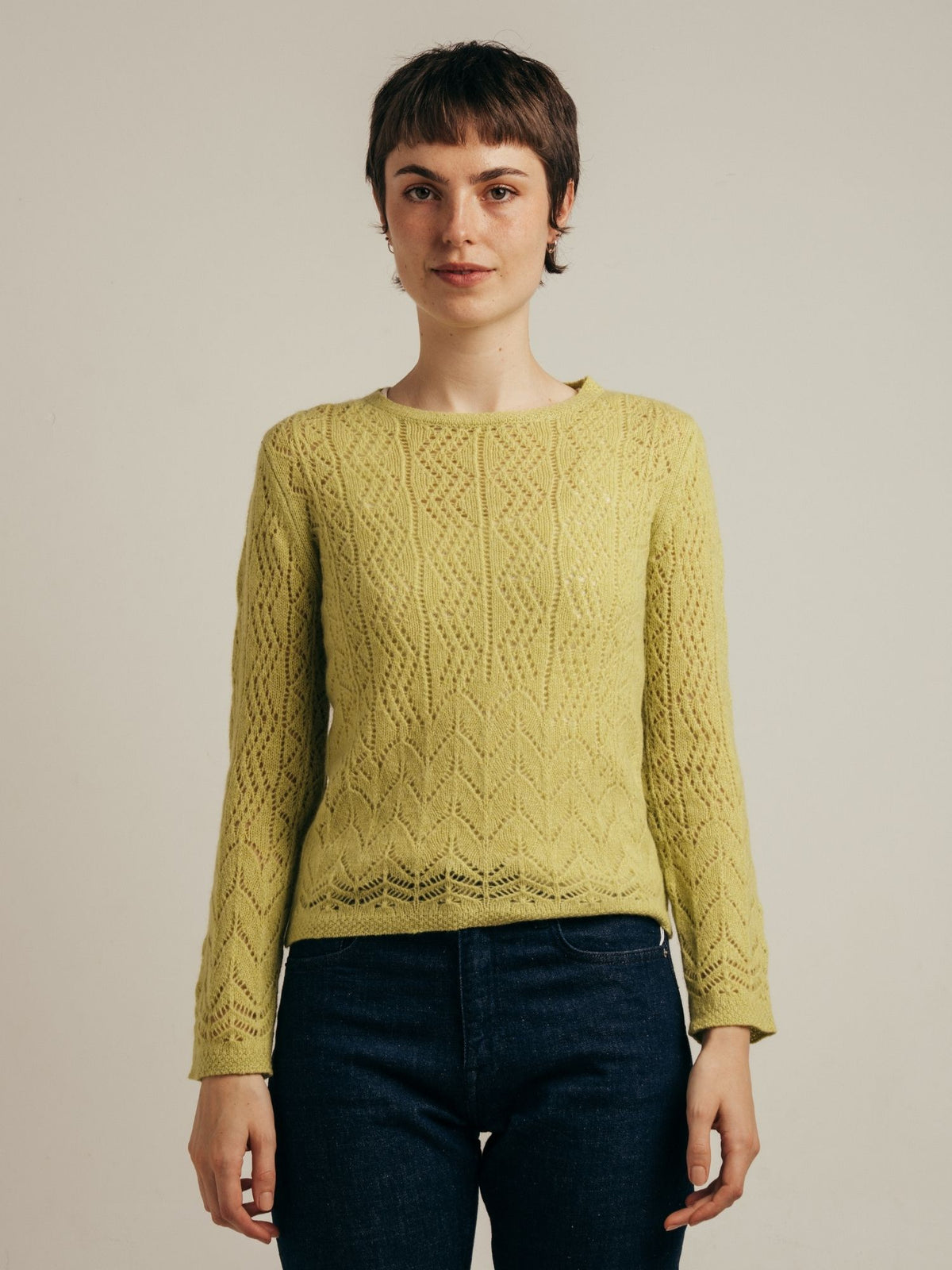 Solway Lace Sweater - Punch