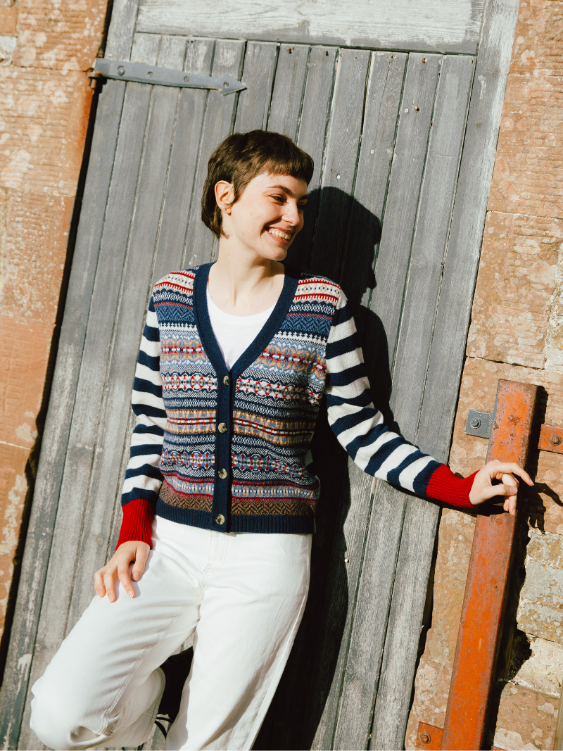 Stobo Fairisle Vee Cardigan