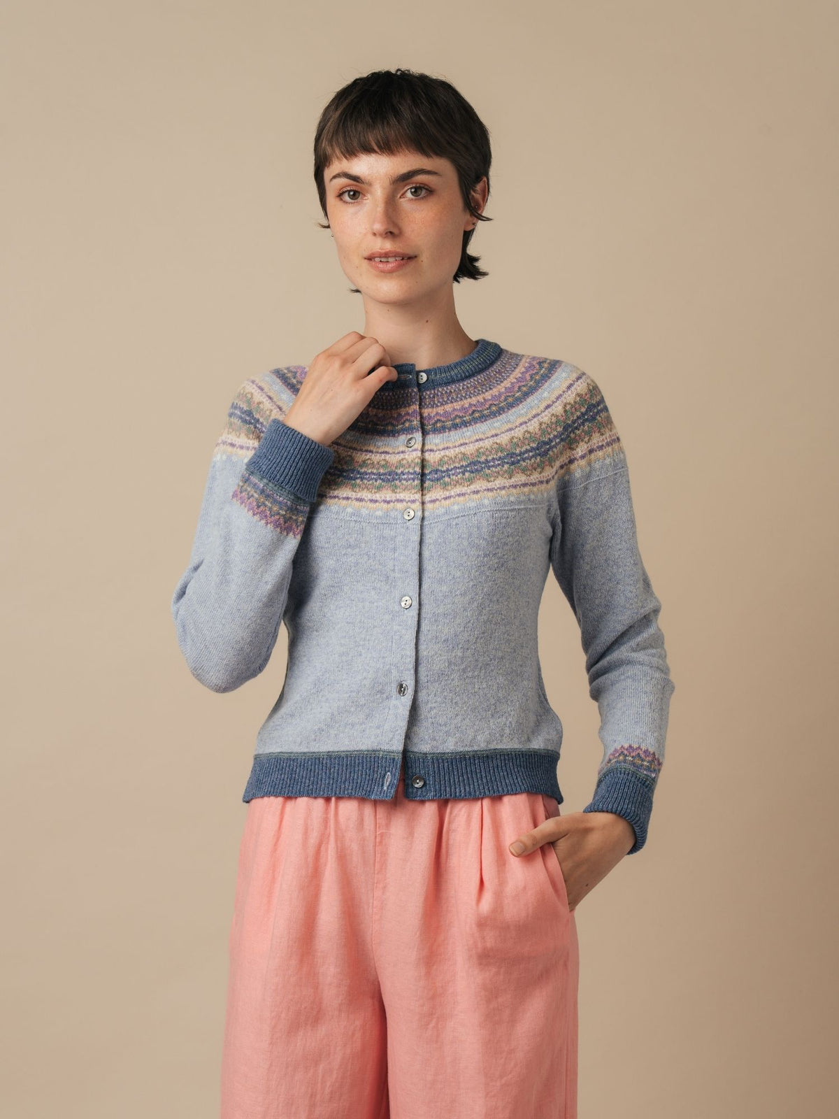 Alpine Short Cardigan Dove