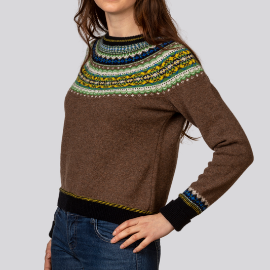 Alpine Short Sweater Harris Brown