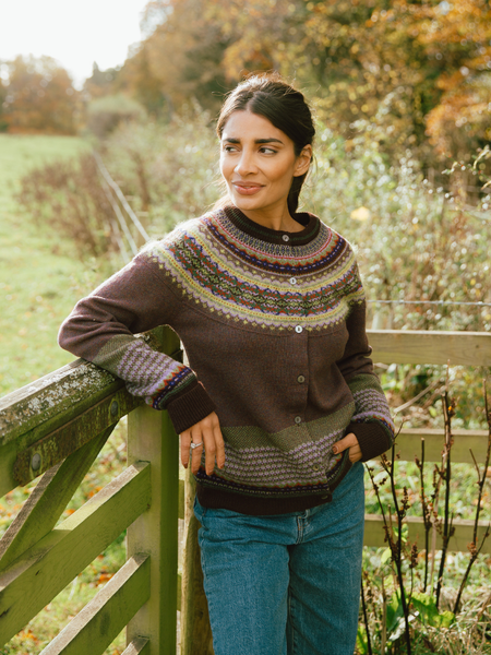 ERIBÉ SCOTLAND SCAPA カーディガン 38サイズ ERIBÉ Women's Alpine Cardigan Merino Wool Fairisle Yoke – ERIBÉ