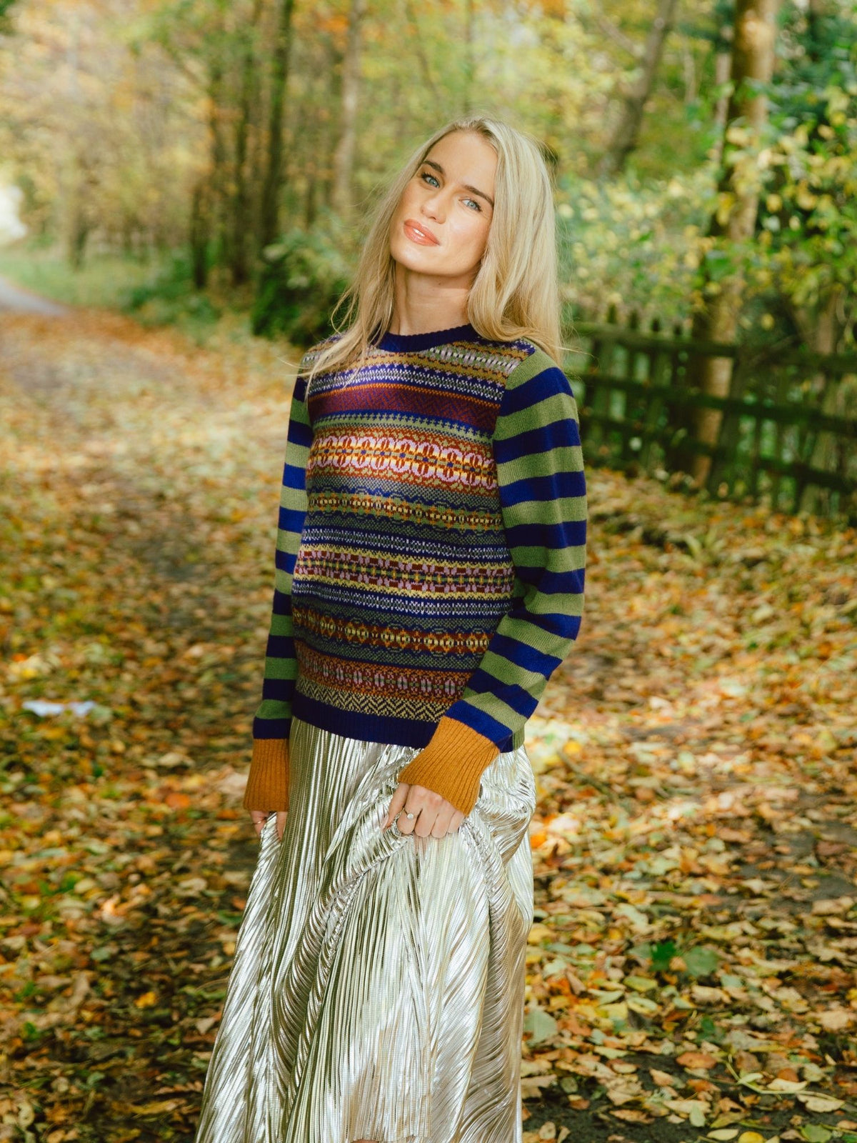 Stobo Fairisle Sweater Reversible Mulberry